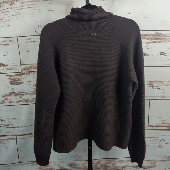 Kuhl Women's Ribbed Turtleneck Sweater Brown Size Large - Picture 2 of 6